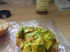 Avocado and bread are easy to come by in Medellín, and they go well with my jar of Northwoods Fire Seasoning, a gift from a cousin in Oregon