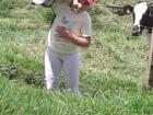 Sofia helps out on the farm sometimes on weekends