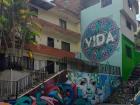 At the entrance to Comuna 13; "Vida" means "life" in Spanish