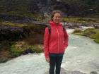 On a trip to Purace National Park in the Cauca region, I posed in front of sulfuric hot springs