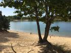 Sandy dunes and a beautiful lake 