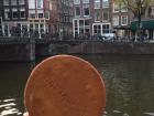Birthday stroopwafel on a canal 