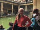 Gijs's mother is from Bath, England, so here is a picture of me in Bath, at the Roman Baths, from two years ago