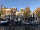 House boats and regular boats share the canal space