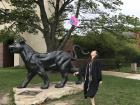 Throwing my cap in the air on graduation day