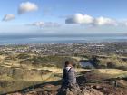 Enjoying staring out over Edinburgh and the North Sea