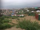 In the distance, Ulaanbaatar is covered in smog