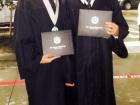 My brother Lorenzo and I at our high school graduation ceremony.