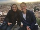 One of my local friends and I at a lookout over Granada
