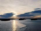 This is the view of the sunset from the top deck of the cruise liner. Unfortunately, it was rather cloudy that day so this was the best photo I could get of the sunset. 