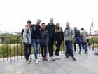 A photo of some of the friends I traveled with to Tallinn. I look short (far left in the light blue denim jacket) because everyone was 183+ (6 feet +)! 