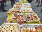 This photo was taken after one of our tours around Stockholm--  the organizers baked all of these treats themselves, and my favorite were the "hallonsnittar" (berry squares, bottom left corner) 