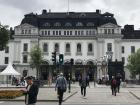 This building serves as one of the many entrances to the T-Centralen station underground. On the right-hand side, check out the small "T" can be found next to every T-bana entrance. 