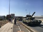 Tanks lining up for the Independence Day parade