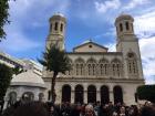 After the Epiphany service, crowds processed from the church to the harbor