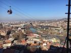 Getting ready to board the aerial cable car...Hope you're not afraid of heights!