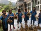 The kids at Luan Shan, one of the schools at which I teach, are always learning about their aboriginal culture