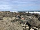 I'll never forget the day we visited this beach because I had never seen rocks like this before