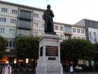 The statue of Johannes Gutenberg located in the square named after him, Gutenbergplatz!