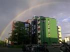 A beautiful rainbow over my apartment building!