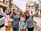 My friends and I exploring the different neighborhoods surrounding the city