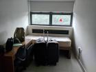 My first day in my new room (with everything still packed)