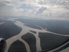 View of Thailand's rivers from the plane