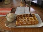 Waffles and ice cream at one of my favorite cafes in Bochum