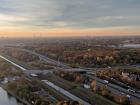 An aerial view of Oberhausen, one of the cities in the Ruhr Valley