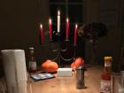 Spooky dinner decorations at my friend's house