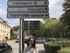 The Schiller Gymnasium street sign 