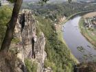 A view of the Elbe River from the Sächsische Schweiz mountains