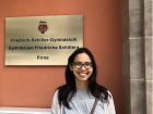 The Schiller Gymnasium sign in German and Czech