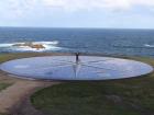 Me in A Coruña: this compass had eight different pictures that were symbols of Galicia