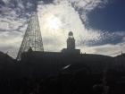 Puerta del Sol, one of the biggest plazas in Madrid, decorated for Christmas with a tree of lights