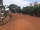In addition to the trees along the houses, these dirt roads are a unique feature of Ghanian neighborhoods
