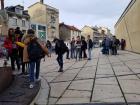 Kids waiting to begin classes