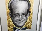 A caricature of Toomas Ilves, one of the most influential Estonian politicians