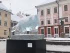 Tartu put up an ice sculpture of a pig to honor the Lunar New Year, a sign that winter is ending soon
