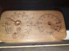 This shows the temperature inside the sauna - it can reach 200 degrees Fahrenheit or more