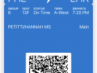 This is my eBoarding pass for my very long flight to London
