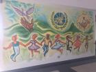 A colorful mural inside the University for Peace