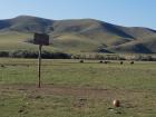 A basketball court in the Mongolia countryside