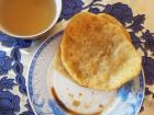 This is khoshor, which is deep-fried meat and flour