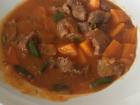Stews like this goat one I tried, are a lot more watery here and are closer to a soup than a sauce 