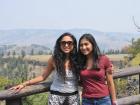My little sister and I visiting Yellowstone National Park. 
