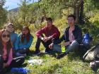 My new friends and I hiking on Bogd Uul, the large mountain that overlooks Ulaanbaatar.