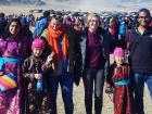 The Fulbright teachers with children from Olgii, a province in Western Mongolia. 