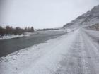 The long, empty road outside of Ulaanbaatar.