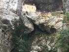 The cave where the king of Asturias, Pelayo, saw the Virgin Mary, who helped him win the battle against the Moors